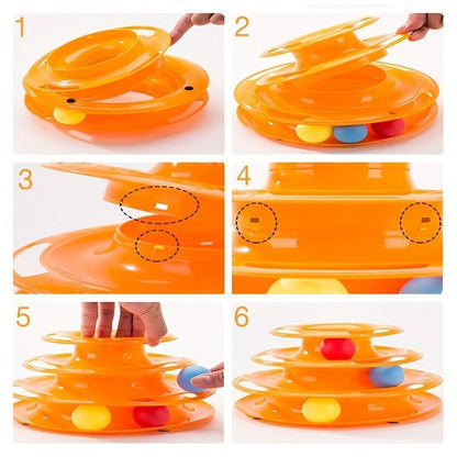 3-Tier Interactive Cat Toy