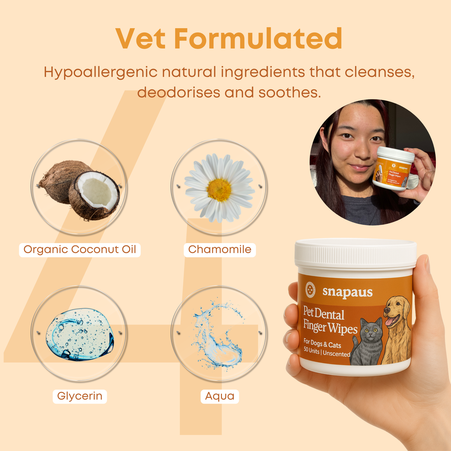 Snapaus Pet Dental Wipes