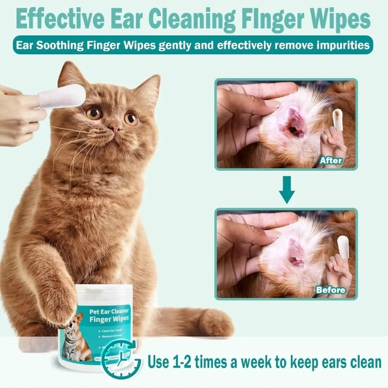 Pet Ear Finger Wipes
