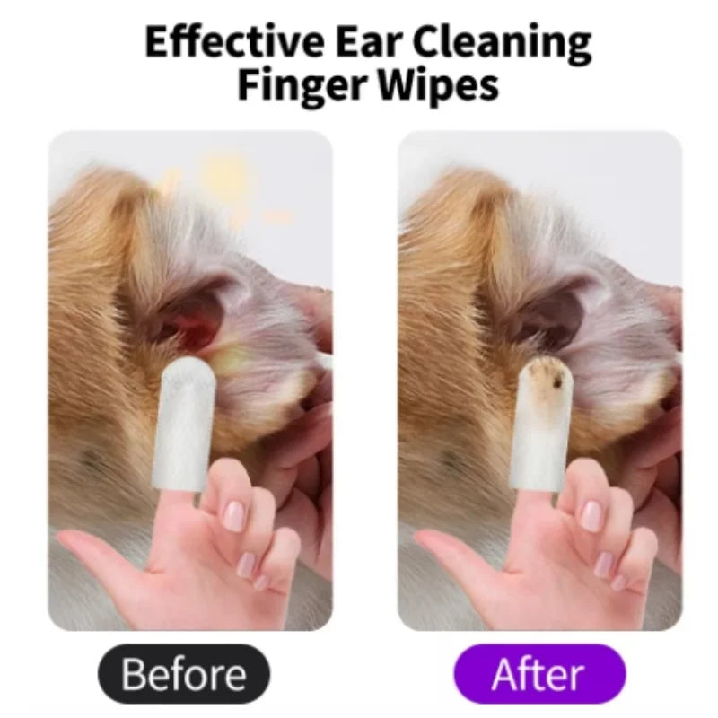 Pet Ear Finger Wipes